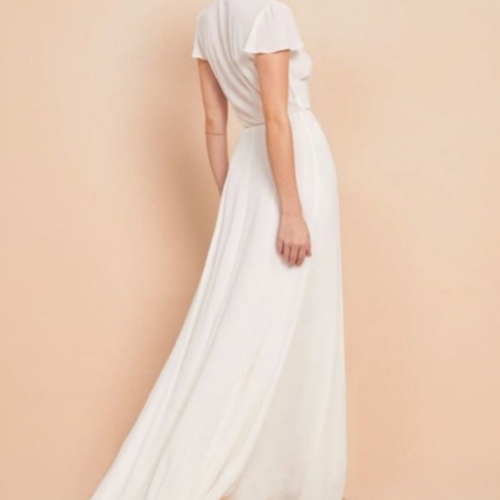 Reformation Rosey Dress Ivory White - Picture 3 of 10